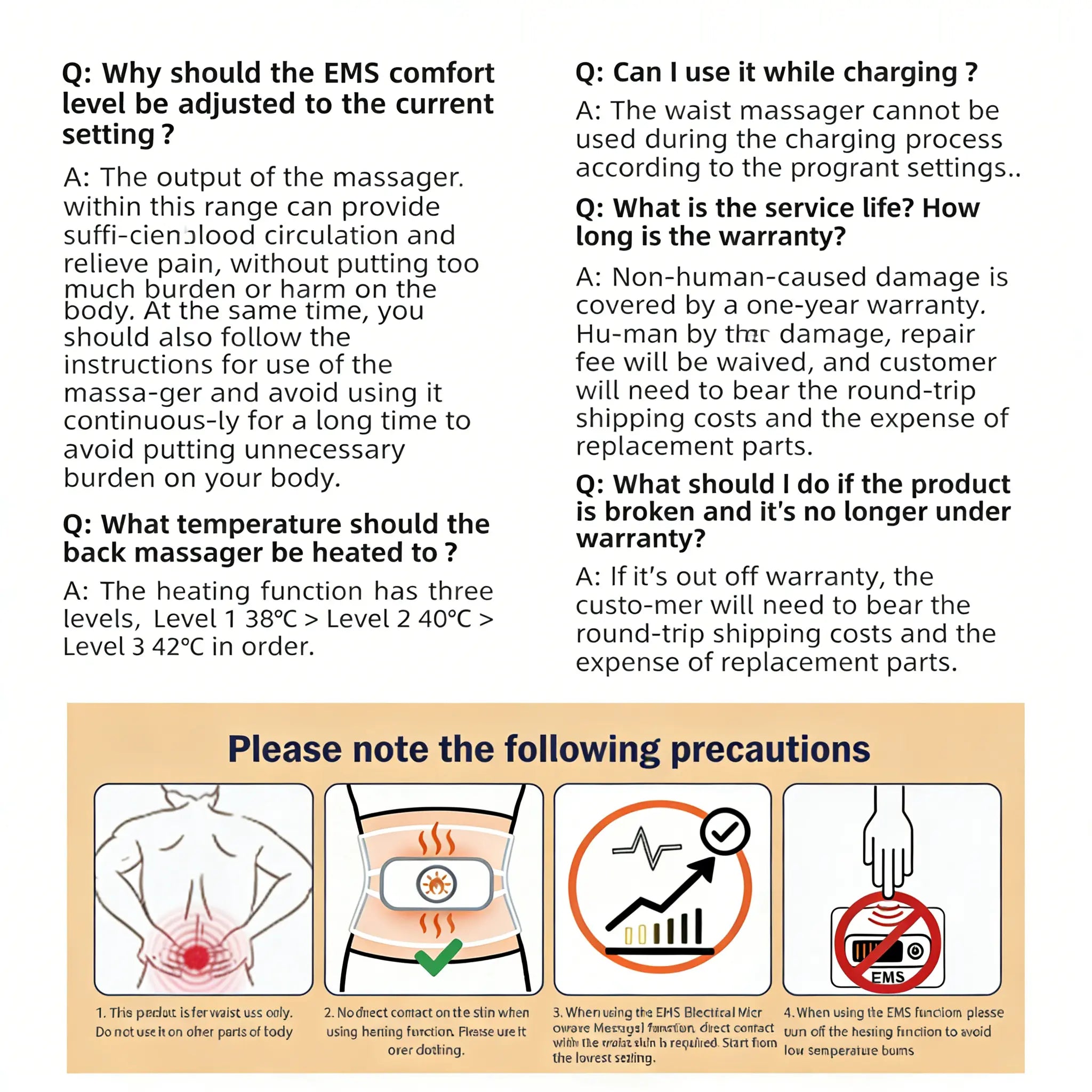 Multifunctional Waist Massager: 12-Level TENS Electrotherapy & Thermal Traction Device - 3-Speed Vibration Back Stretcher for Lumbar Comfort
