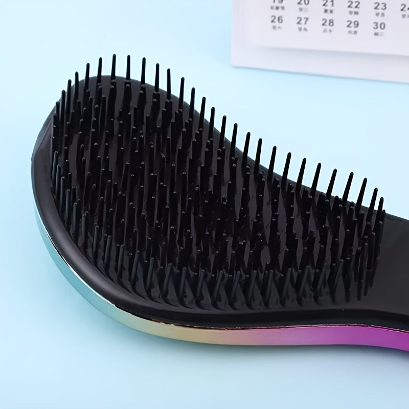 Colorful Hair Brush for Women: Anti-Knot Detangler with Scalp Massage. Suitable for Normal Hair Types